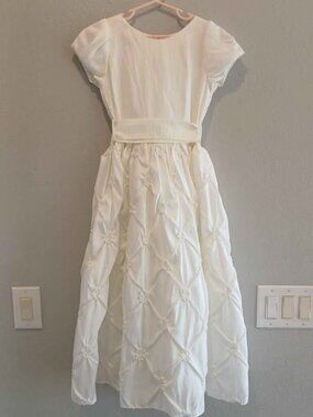 Sweet kids size 10 flower girl wedding dress baptism dress confirmation white